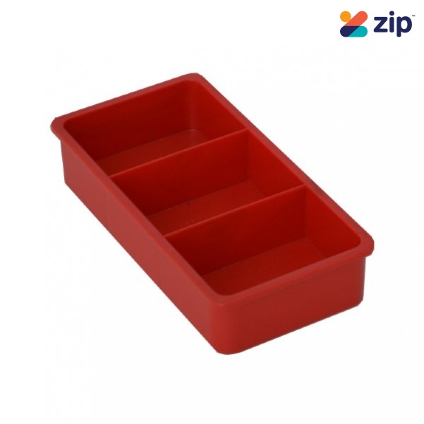 EXACTAPAK MS3 - 168x77x67mm Red Small Three Compartment Tubs for MULTI10